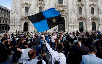 Festa interisti piazza Duomo